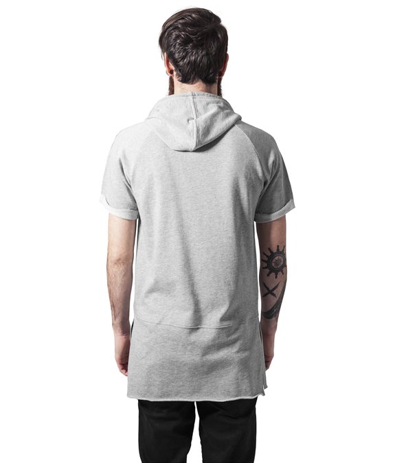 Shortsleeve Long Raglan Hoody grey 1